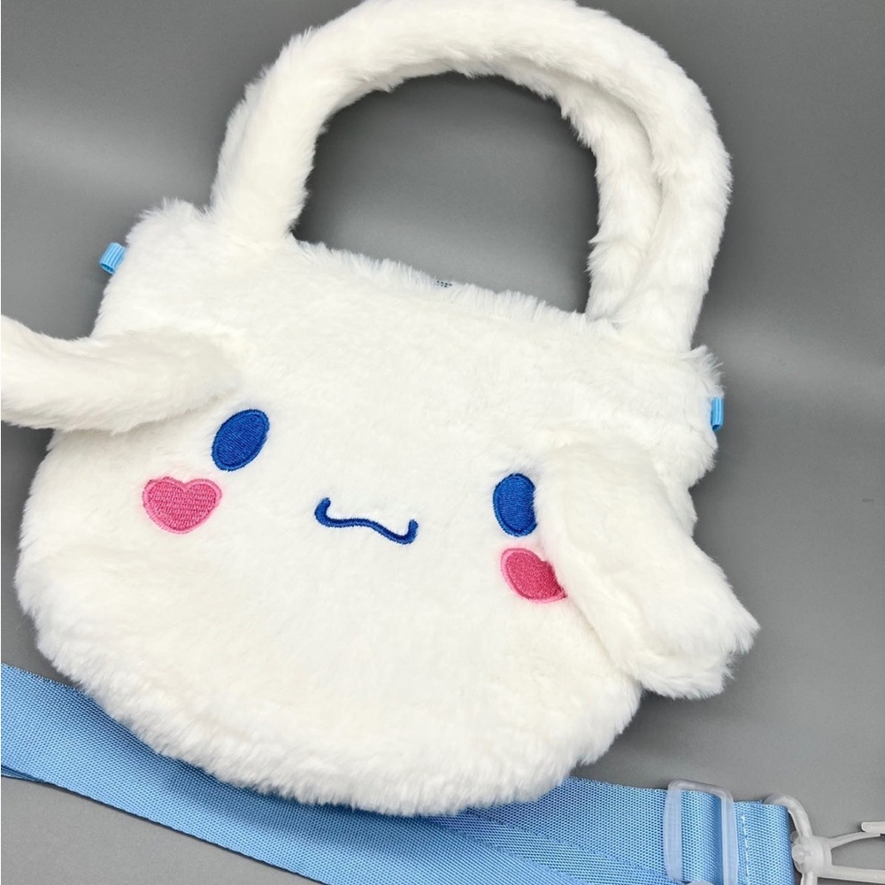 Cinnamoroll Fur Plush Shoulder Bag * Crossbody * Detachable Strap • Sanrio Y2K